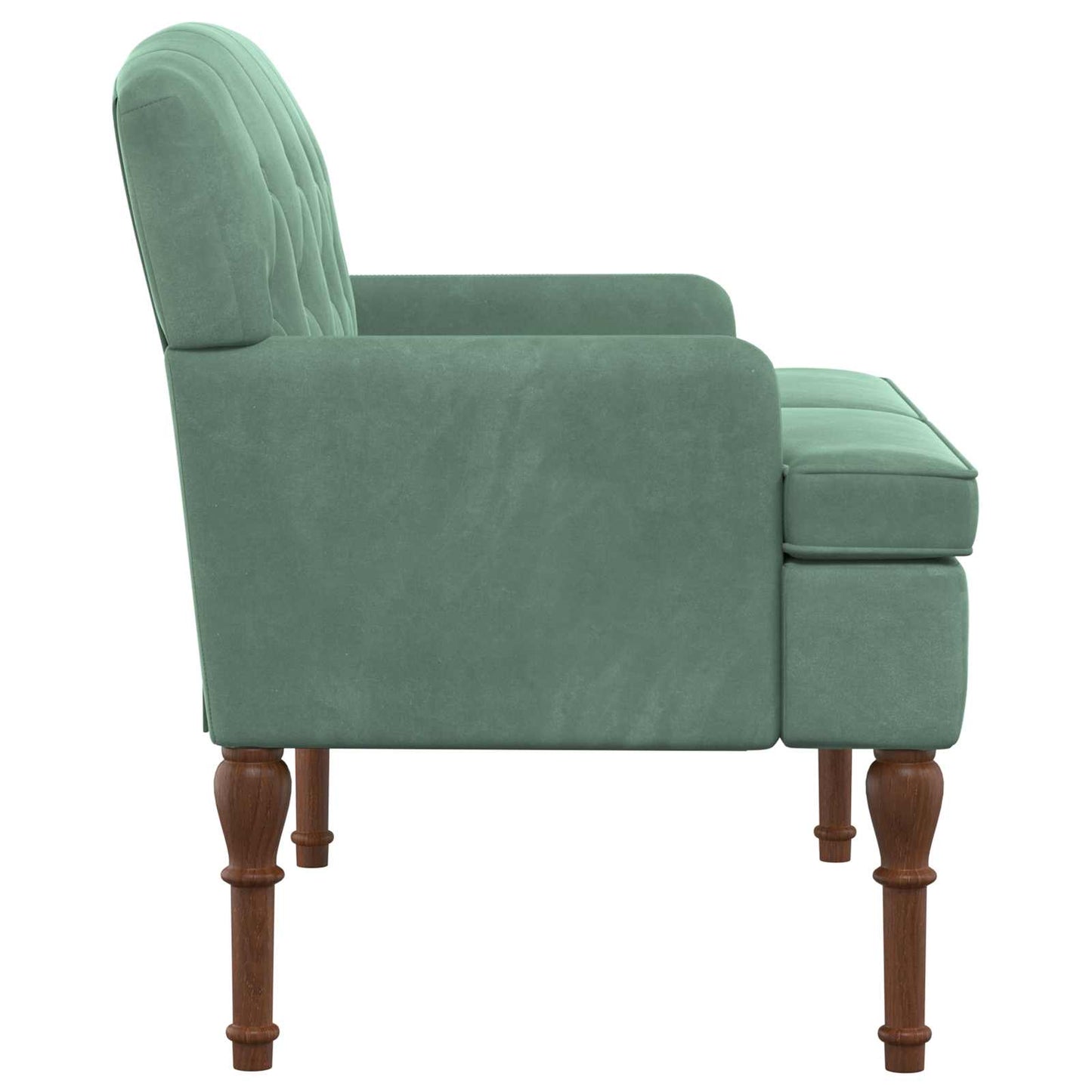 vidaXL Love seat με κουμπιά Θαλασσί 111 x 65 x 79 εκ Βελούδο