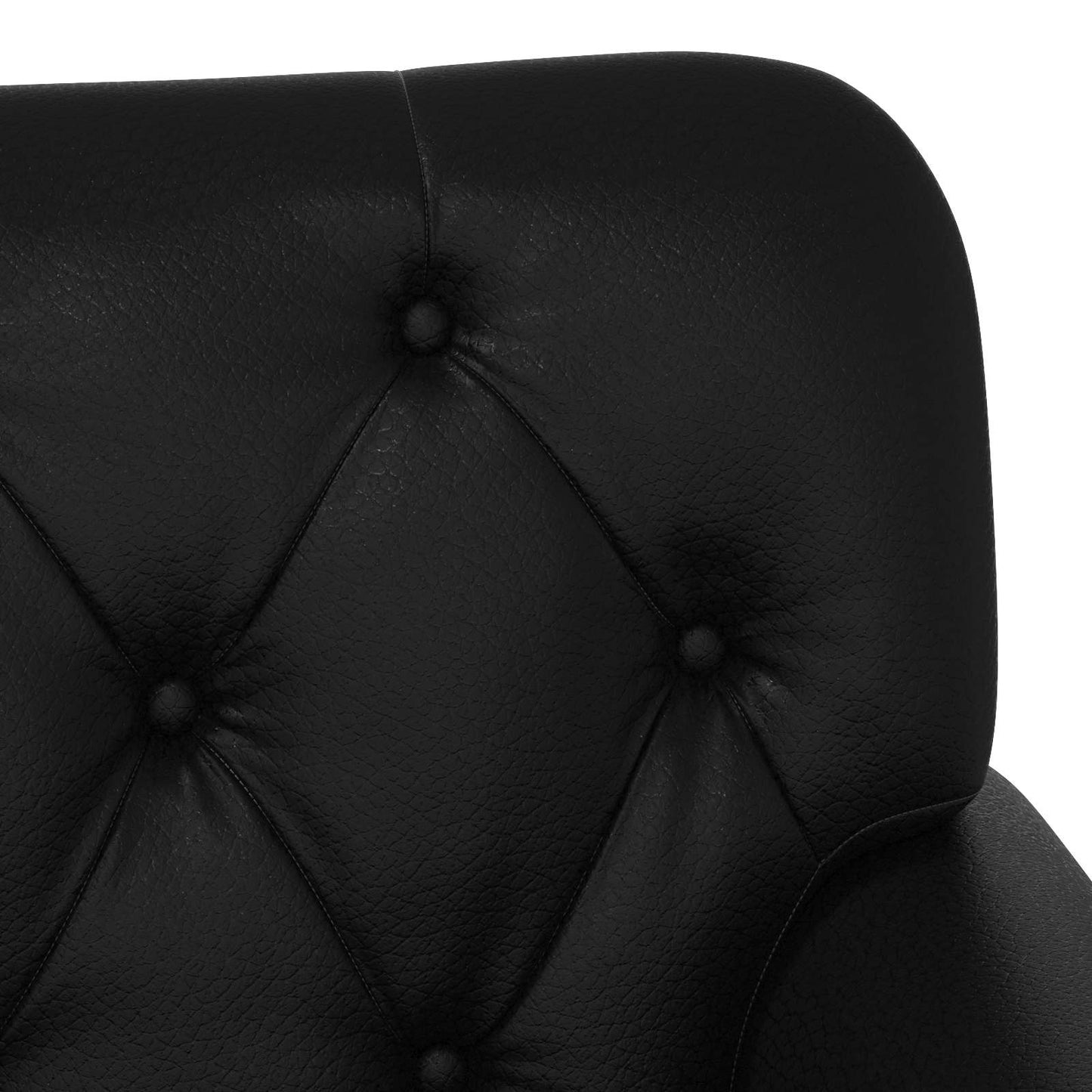 vidaXL Love seat με κουμπιά Μαύρο 120 x 65 x 77 εκ Τεχνητό Δέρμα