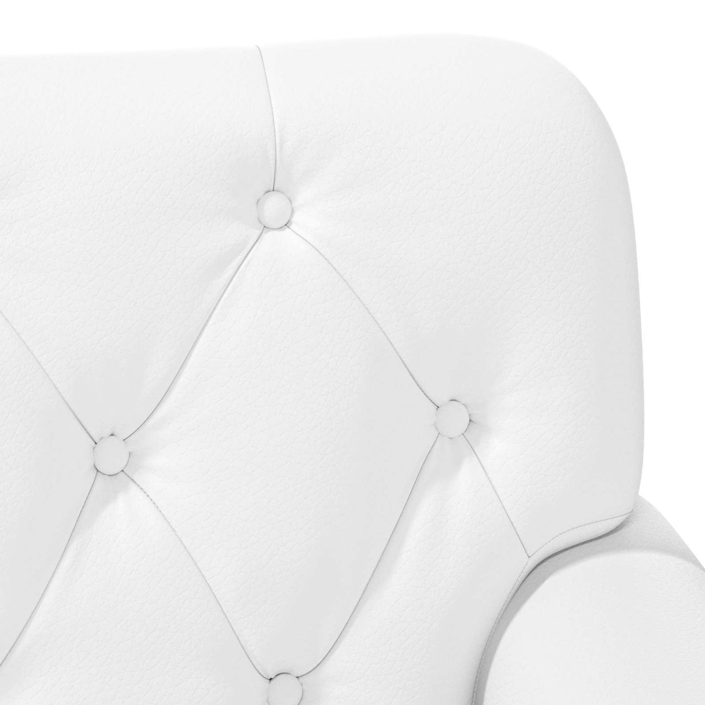 vidaXL Love seat με κουμπιά Λευκό 120 x 65 x 77 εκ Τεχνητό Δέρμα