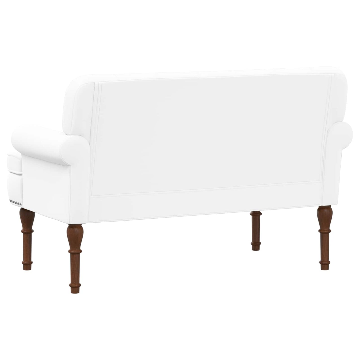 vidaXL Love seat με κουμπιά Λευκό 120 x 65 x 77 εκ Τεχνητό Δέρμα