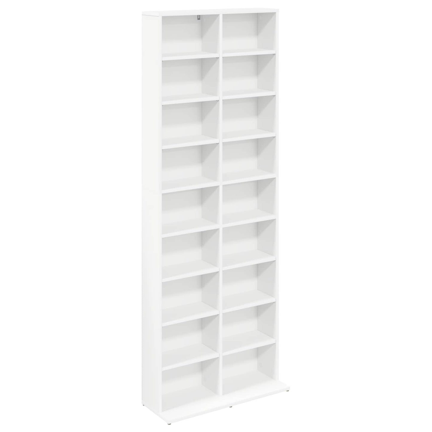 vidaXL Ντουλάπα CD Λευκό 65 x 23,5 x 175 εκ. Επεξεργασμένο Ξύλο