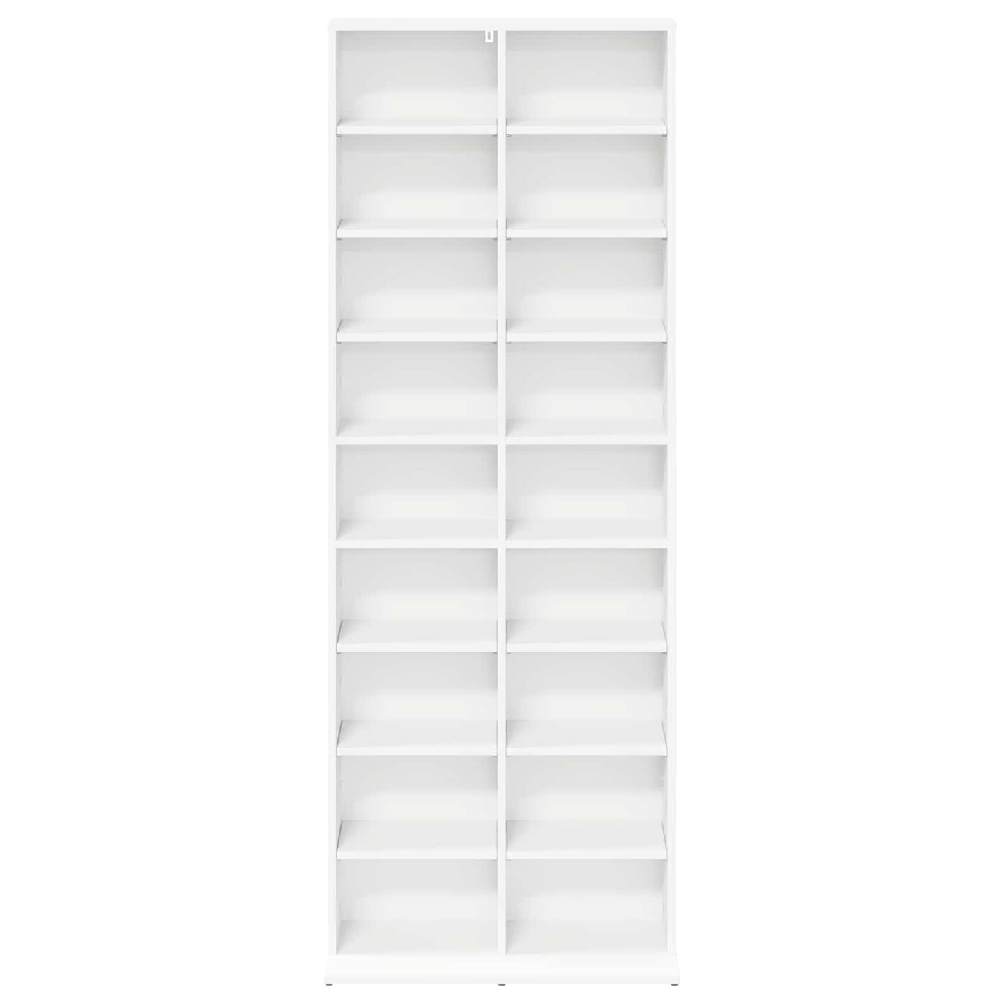 vidaXL Ντουλάπα CD Λευκό 65 x 23,5 x 175 εκ. Επεξεργασμένο Ξύλο