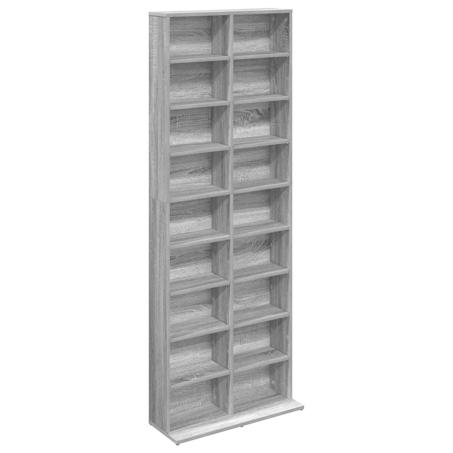 vidaXL Ντουλάπα CD Γκρι Sonoma 65 x 23,5 x 175 εκ. Επεξεργασμένο Ξύλο