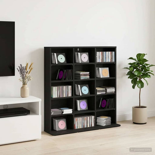 vidaXL Ντουλάπα CD Μαύρη Δρυς 96 x 23,5 x 97,5 εκ. Επεξεργασμένο Ξύλο