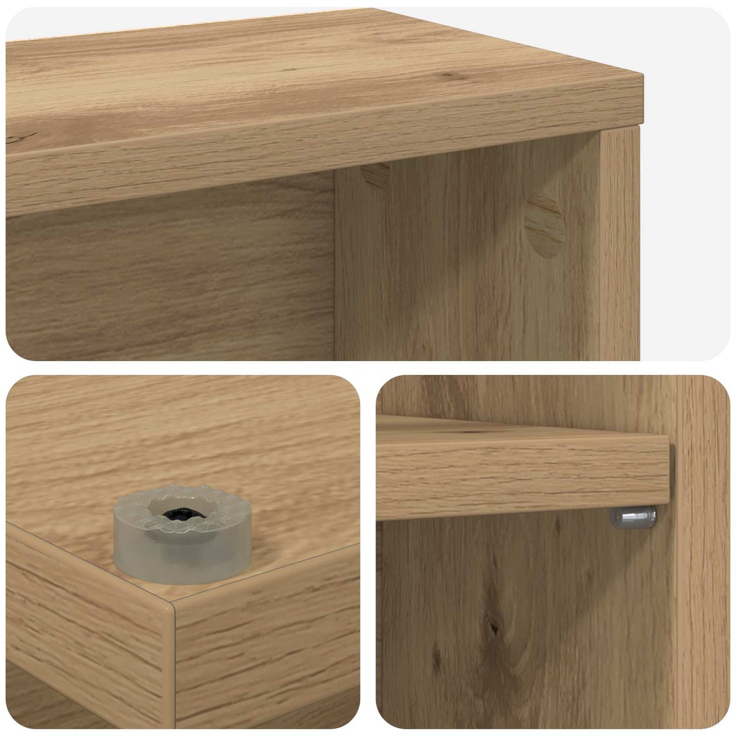 vidaXL Ντουλάπα CD Artisan Δρυς 96 x 23,5 x 97,5 εκ.