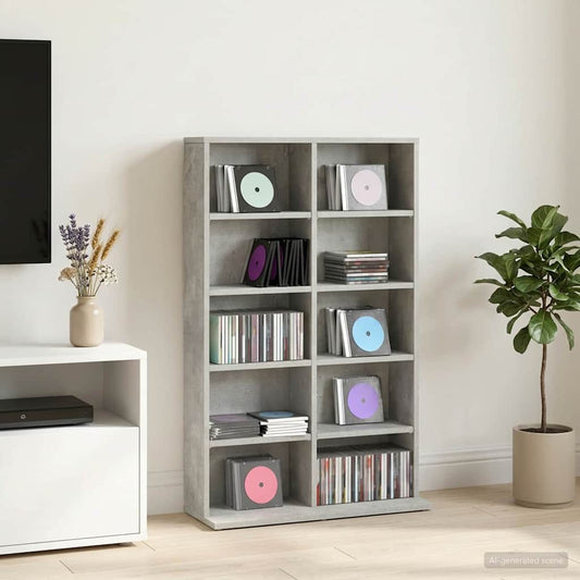 vidaXL Ντουλάπα CD Γκρι Σκυροδέματος 65 x 23,5 x 97,5 εκ.