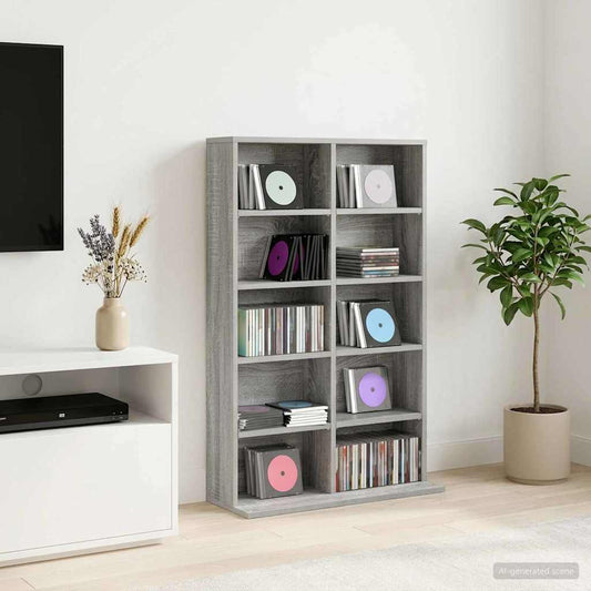 vidaXL Ντουλάπα CD Γκρι Sonoma 65 x 23,5 x 97,5 εκ. Επεξεργασμένο Ξύλο
