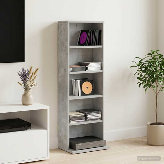 vidaXL Ντουλάπα CD Γκρι Σκυροδέματος 33 x 23,5 x 97,5 εκ.