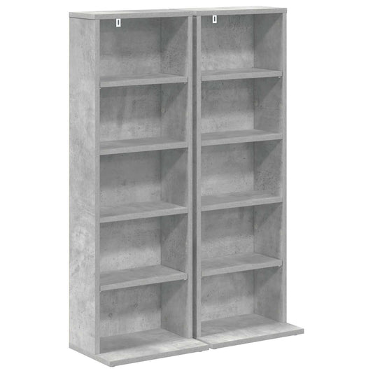 vidaXL Ντουλάπα CD 2 τμχ. Γκρι Σκυροδέματος 33 x 23,5 x 97,5 εκ.