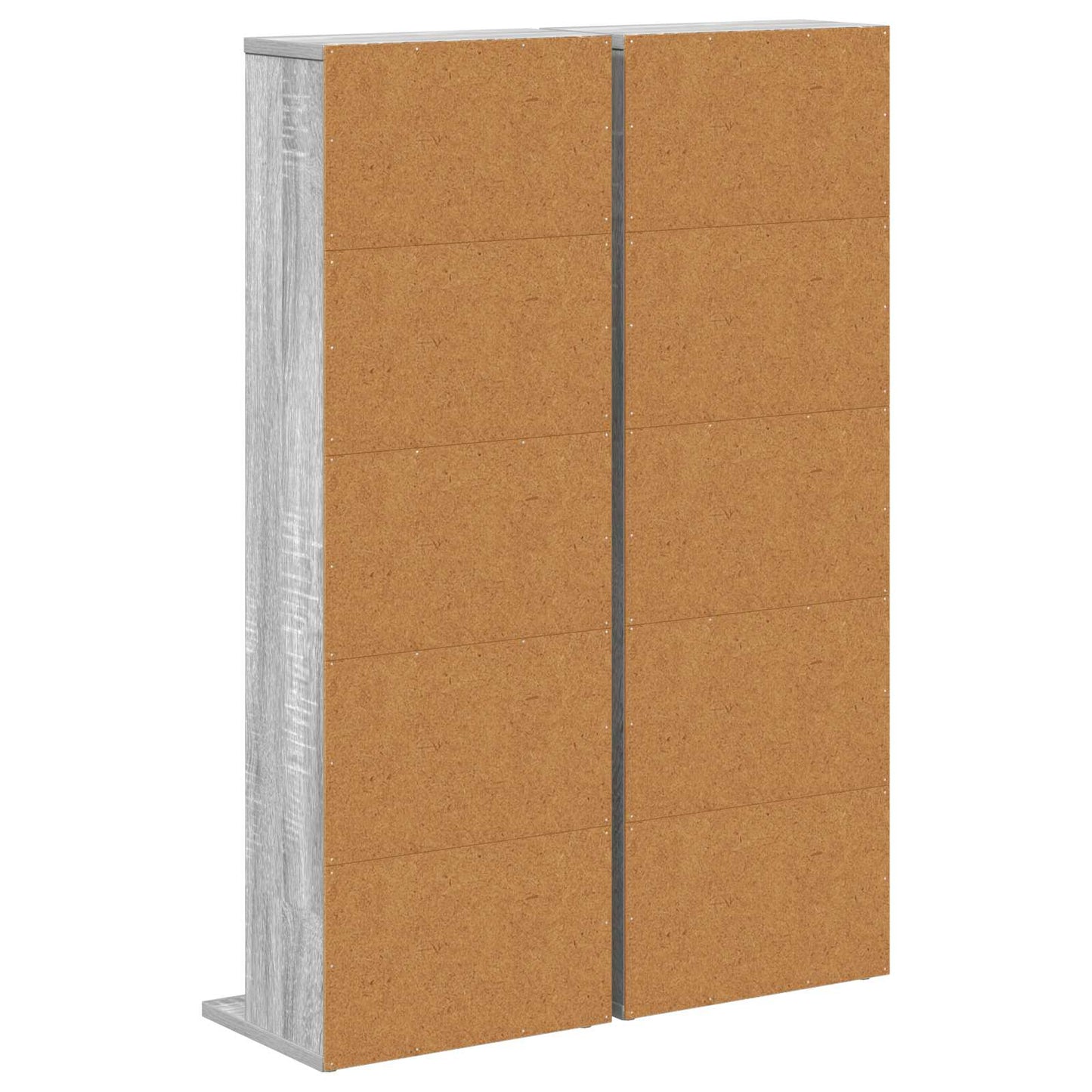 vidaXL Ντουλάπα CD 2 τμχ. Γκρι Sonoma 33 x 23,5 x 97,5 εκ.