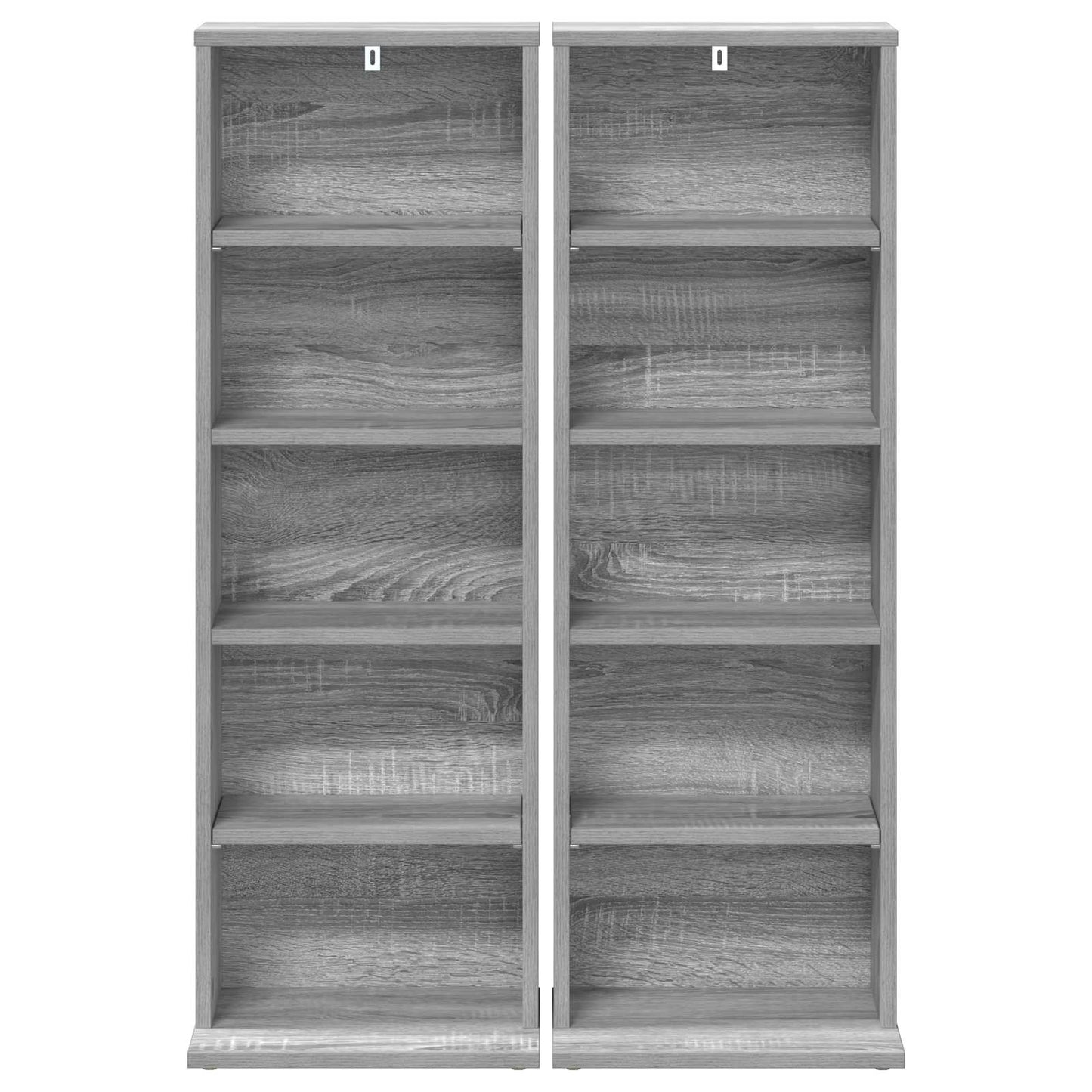 vidaXL Ντουλάπα CD 2 τμχ. Γκρι Sonoma 33 x 23,5 x 97,5 εκ.