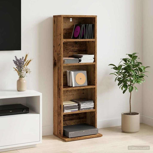vidaXL Ντουλάπα CD Παλαιωμένο ξύλο 33 x 23,5 x 97,5 εκ.