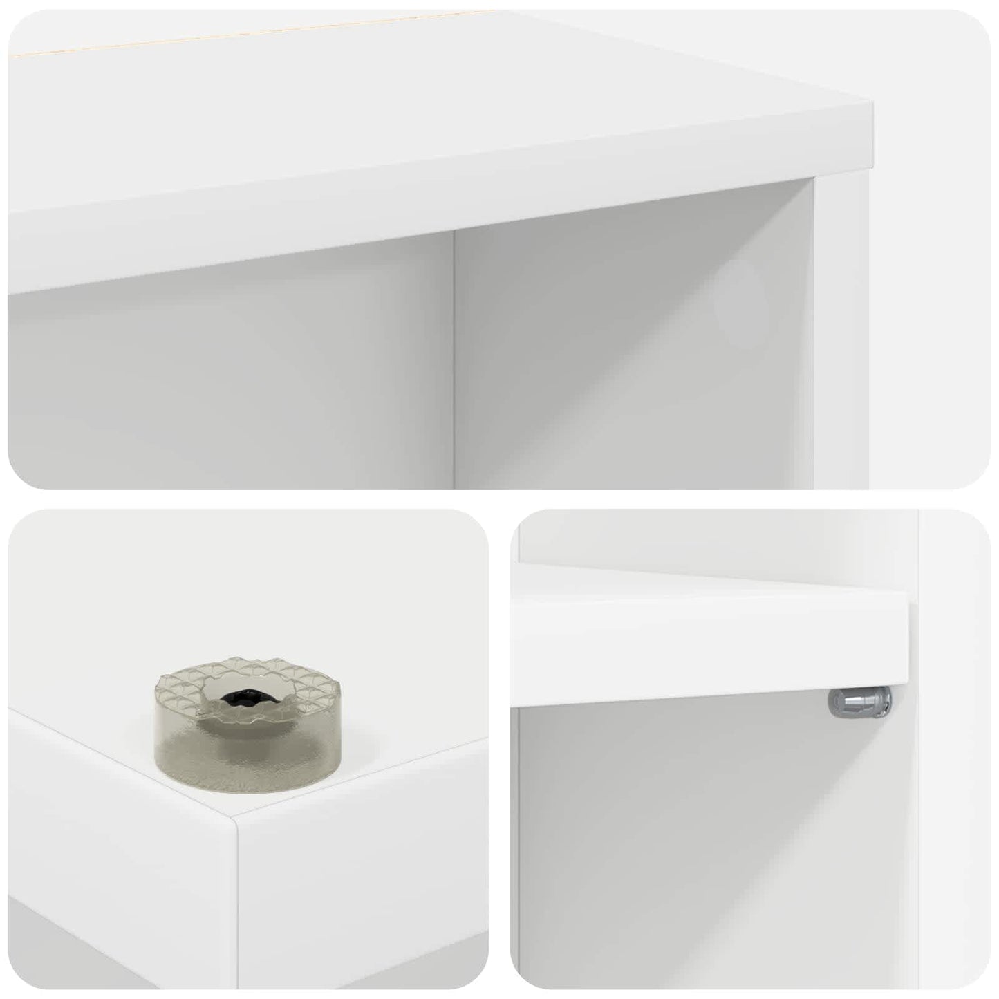 vidaXL Ντουλάπα CD 2 τμχ. Λευκό 60 x 17 x 92 εκ. Επεξεργασμένο Ξύλο