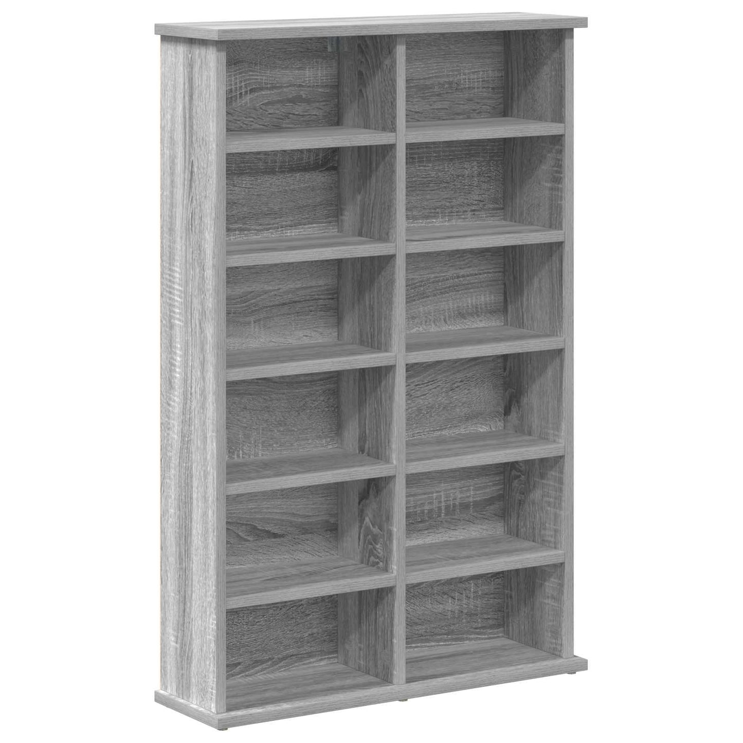 vidaXL Ντουλάπα CD 2 τμχ. Γκρι Sonoma 60 x 17 x 92 εκ.
