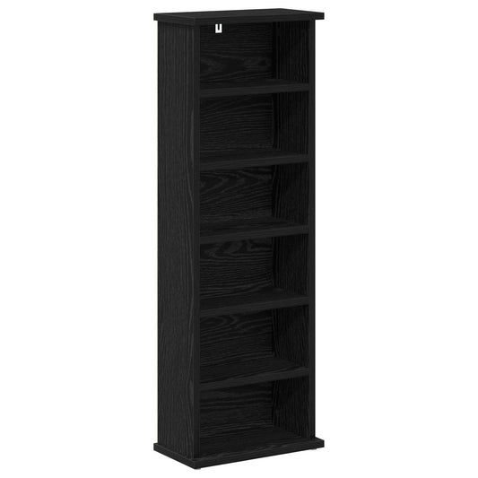 vidaXL Ντουλάπα CD Μαύρη Δρυς 60 x 17 x 92 εκ. Επεξεργασμένο Ξύλο