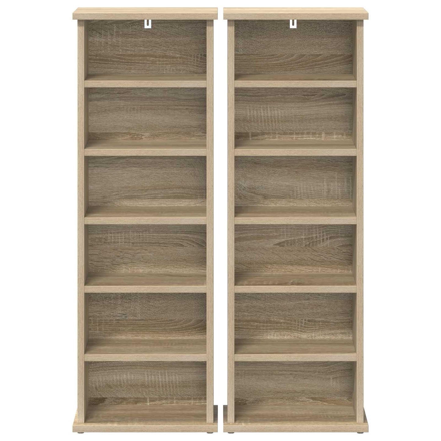 vidaXL Ντουλάπα CD 2 τμχ. Sonoma Δρυς 60 x 17 x 92 εκ.