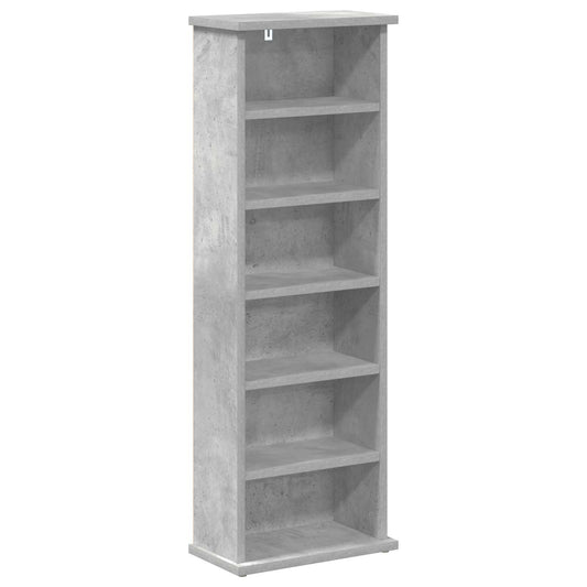 vidaXL Ντουλάπα CD Γκρι Σκυροδέματος 60 x 17 x 92 εκ.