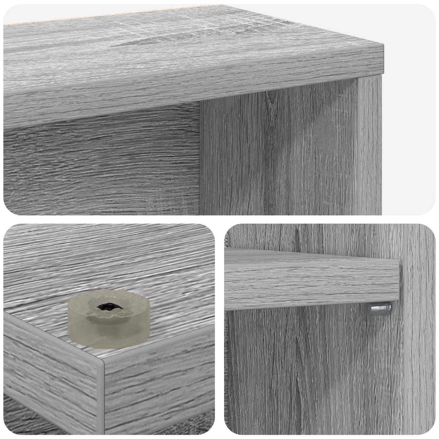 vidaXL Ντουλάπα CD Γκρι Sonoma 60 x 17 x 92 εκ. Επεξεργασμένο Ξύλο