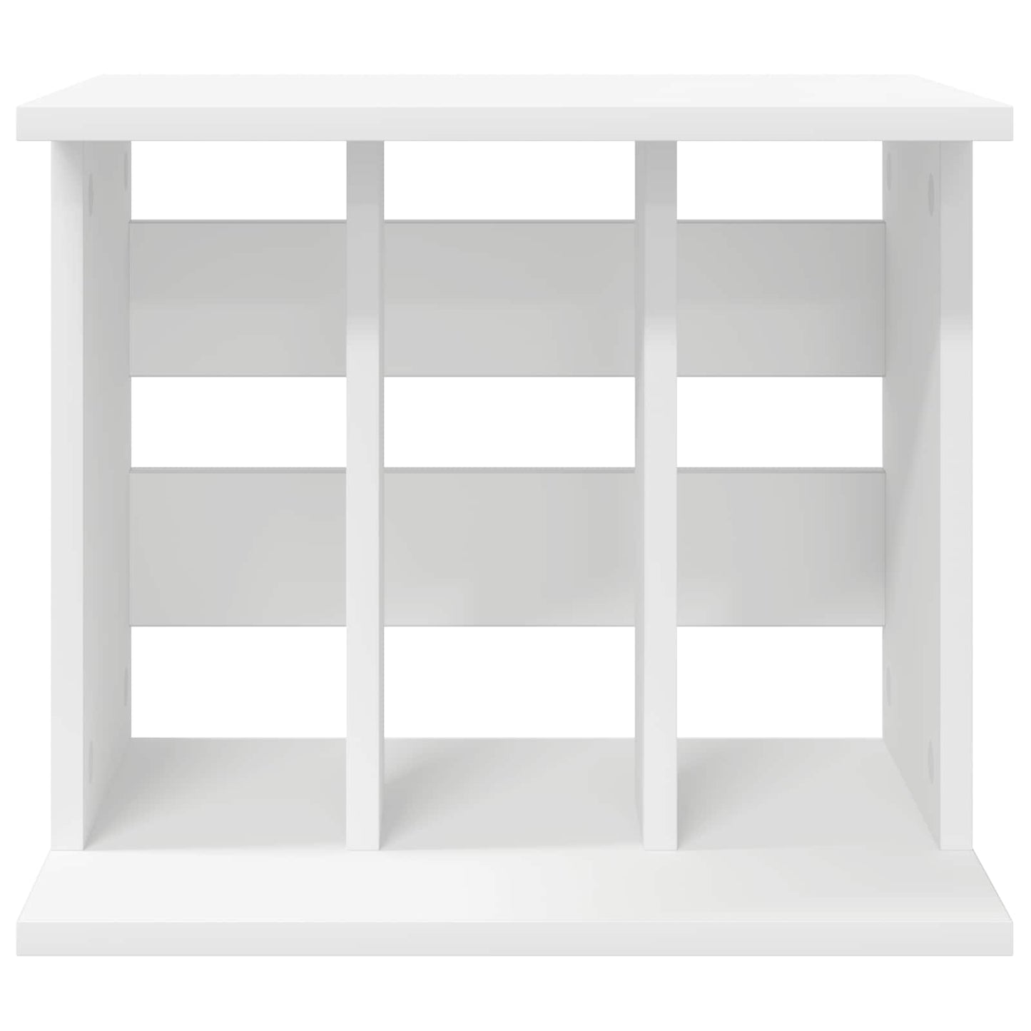 vidaXL Αποθήκευση Βινυλίου Λευκό 42 x 33 x 36 εκ. Επεξεργασμένο Ξύλο
