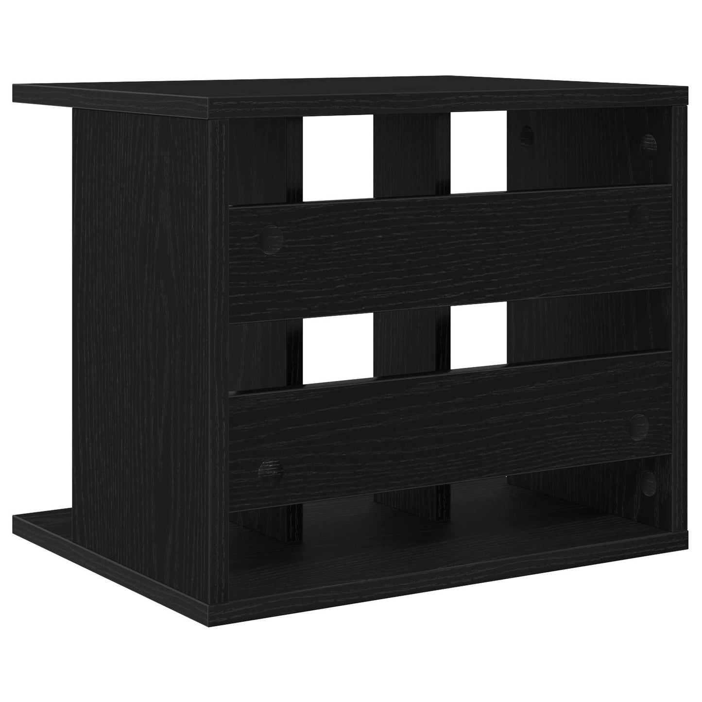 vidaXL Αποθήκευση Βινυλίου Μαύρη Δρυς 42 x 33 x 36 εκ.