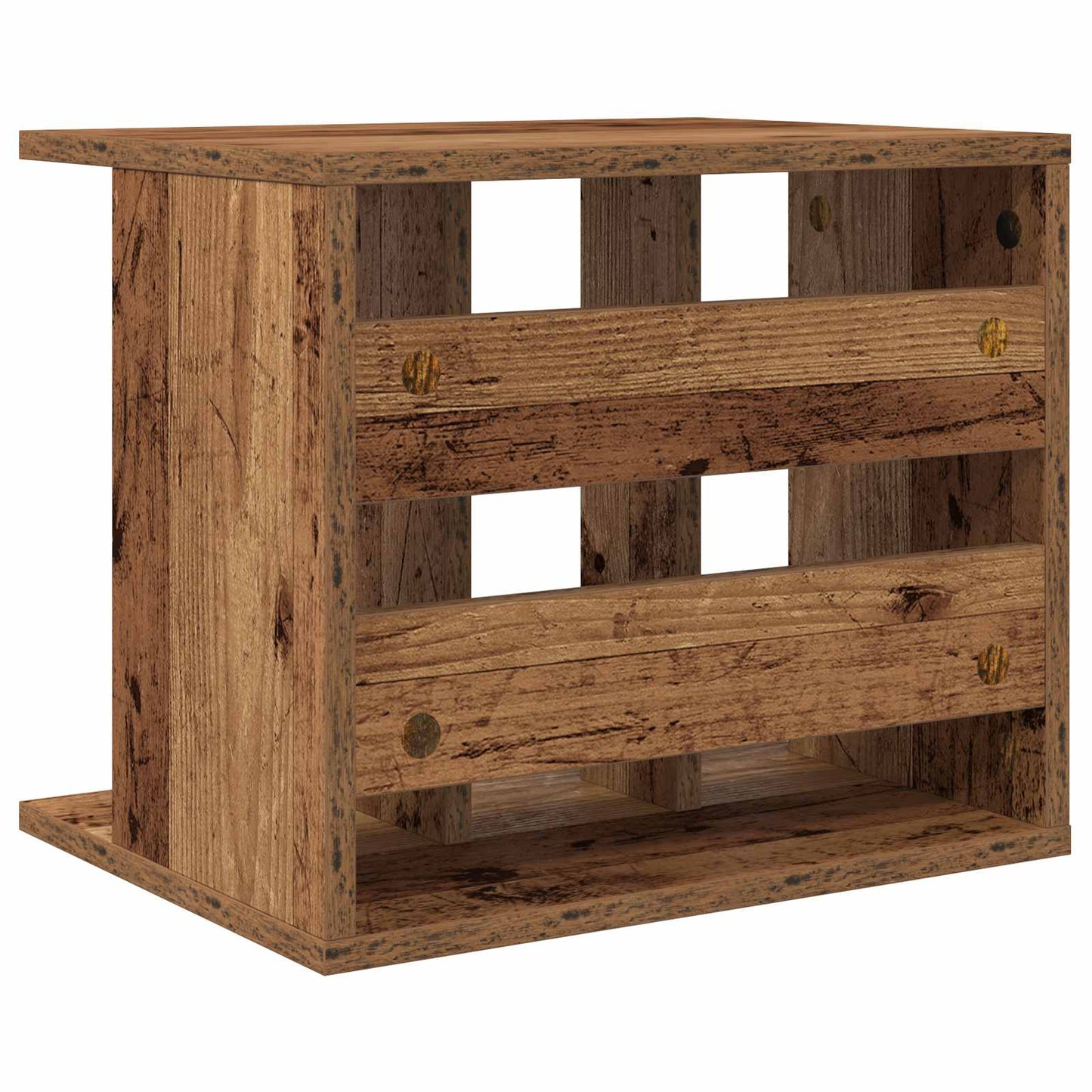 vidaXL Αποθήκευση Βινυλίου Παλαιωμένο ξύλο 42 x 33 x 36 εκ.