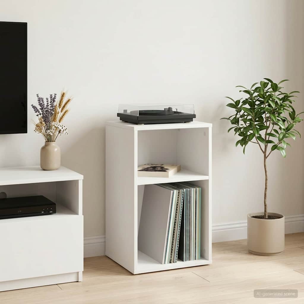 vidaXL Ντουλάπι δίσκων βινυλίου Λευκό 38 x 33 x 61 εκ