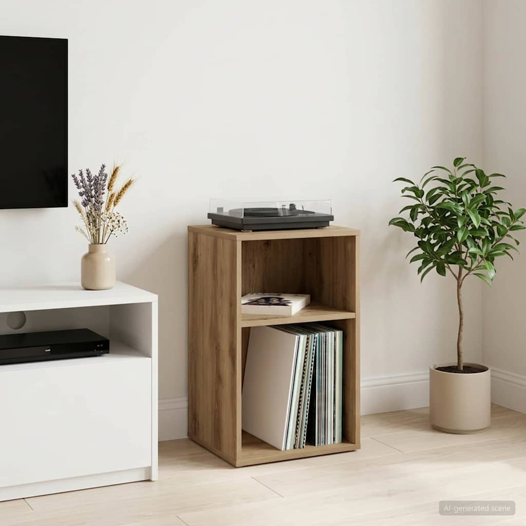 vidaXL Ντουλάπι δίσκων βινυλίου Artisan Δρυς 38 x 33 x 61 εκ