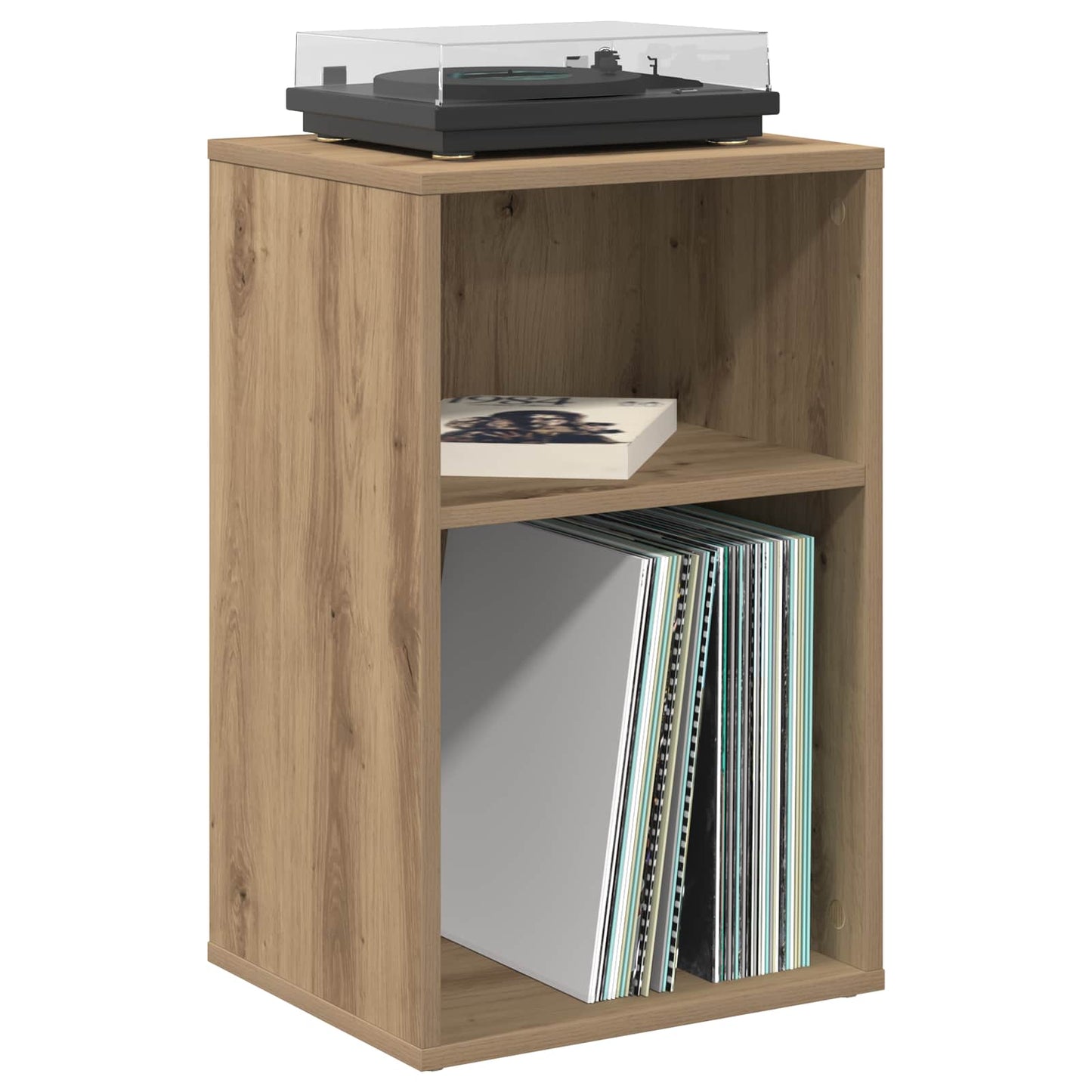 vidaXL Ντουλάπι δίσκων βινυλίου Artisan Δρυς 38 x 33 x 61 εκ