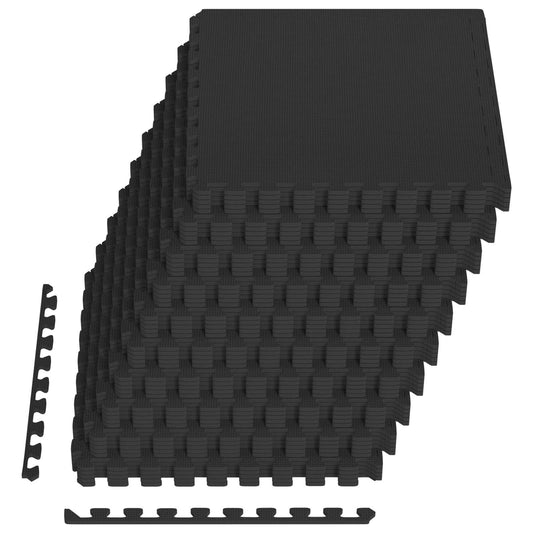 vidaXL Πατάκια 40 pcs Μαύρο 14,4 τ.μ. Φελιζόλ EVA