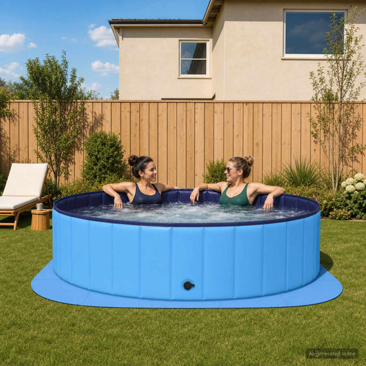 vidaXL Χαλάκι για Πισίνα 25 τμχ. Ø 292 cm Γύρος Φελιζόλ EVA Μπλε