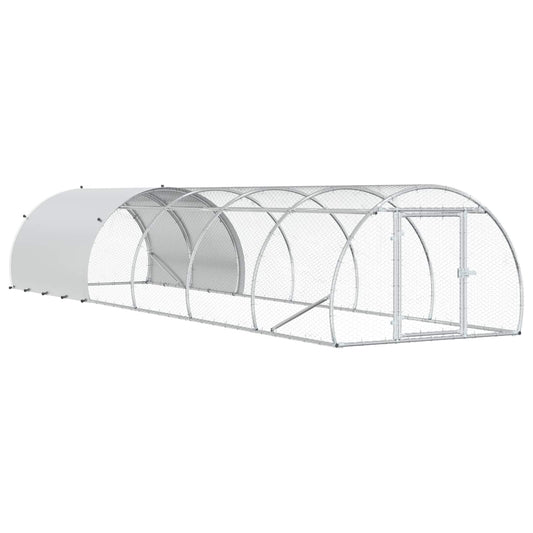 vidaXL Κοτέτσι Ασημί 600 x 150 x 100 εκ. Γαλβανισμένος Χάλυβας