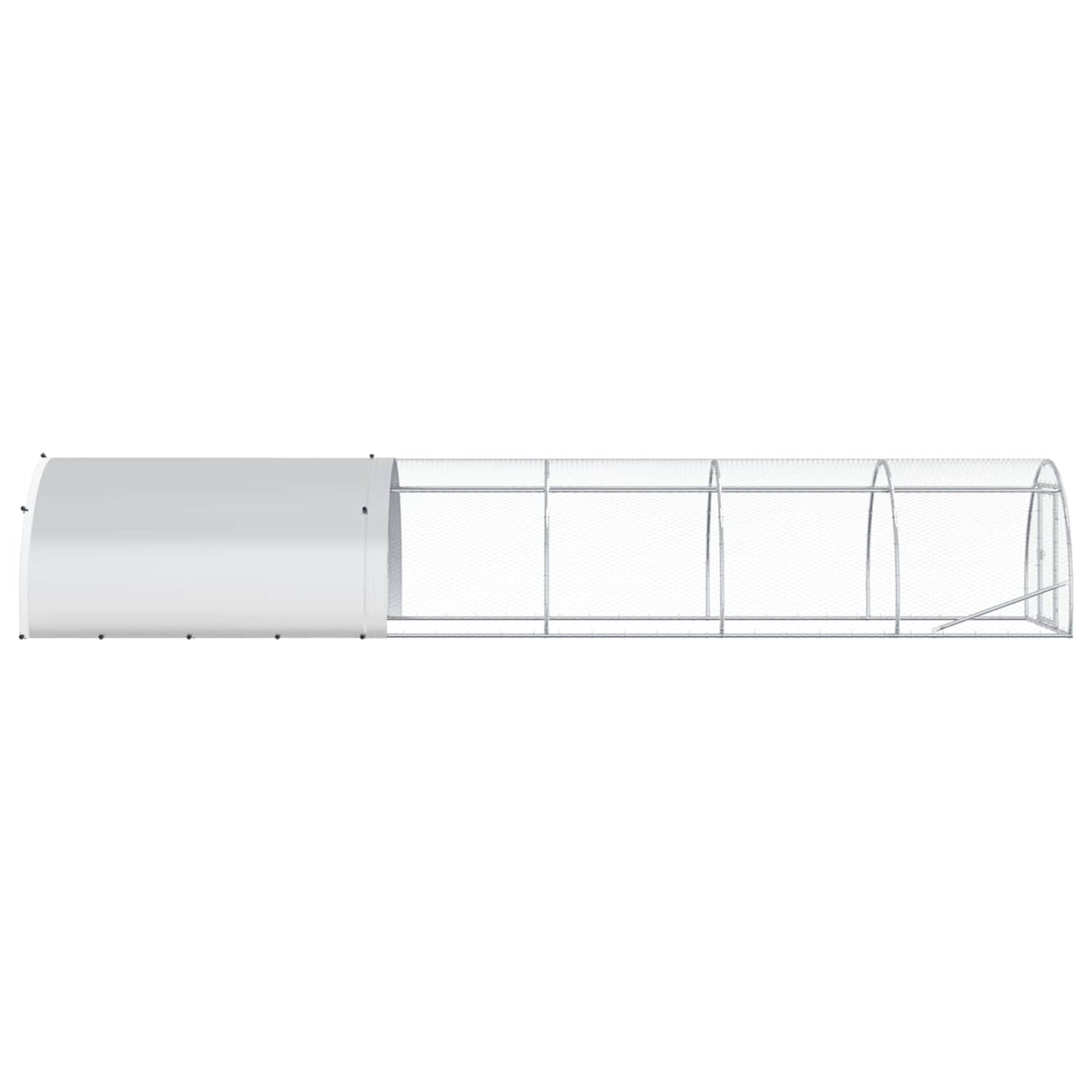 vidaXL Κοτέτσι Ασημί 600 x 150 x 100 εκ. Γαλβανισμένος Χάλυβας
