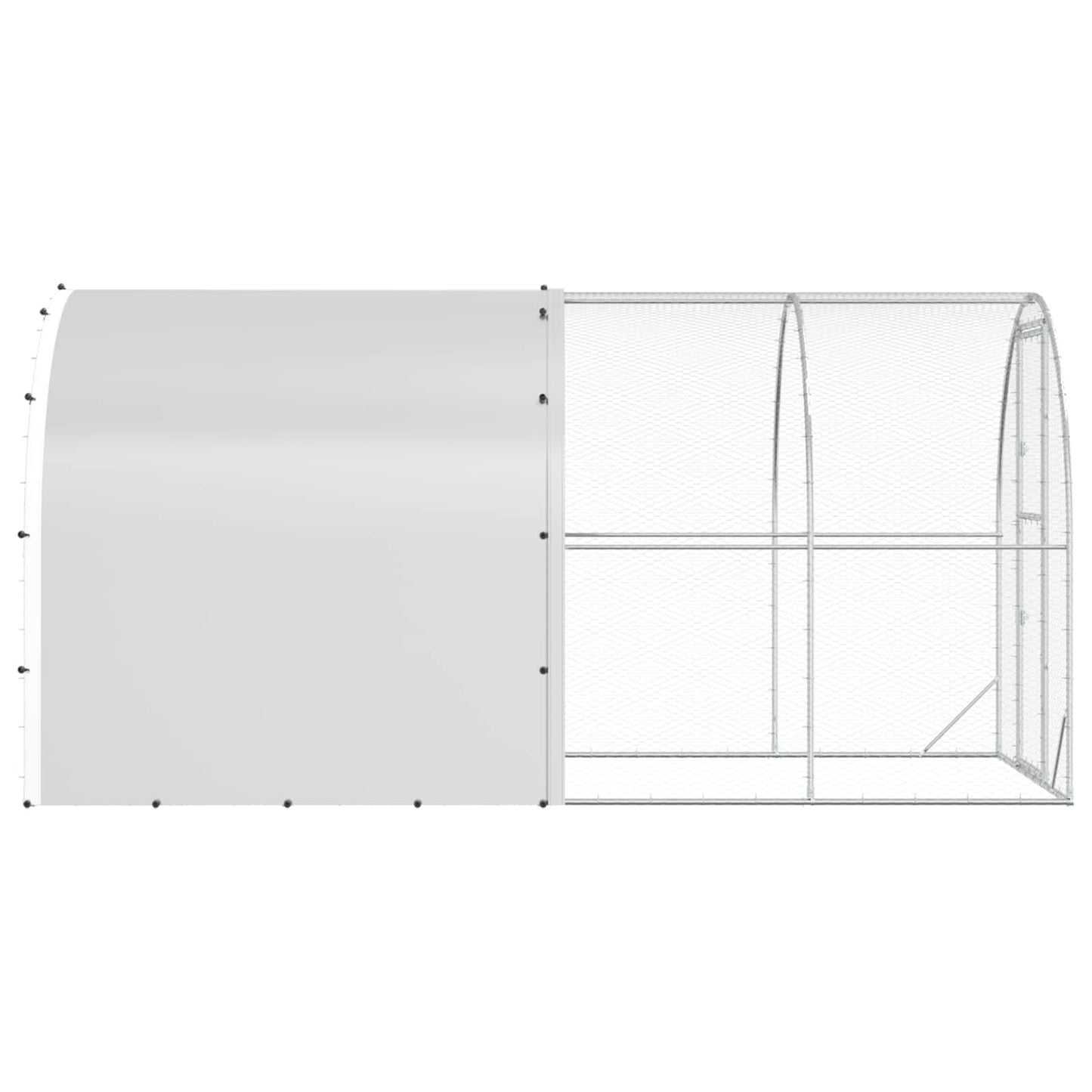 vidaXL Κοτέτσι Ασημί 400 x 200 x 200 εκ. Γαλβανισμένος Χάλυβας