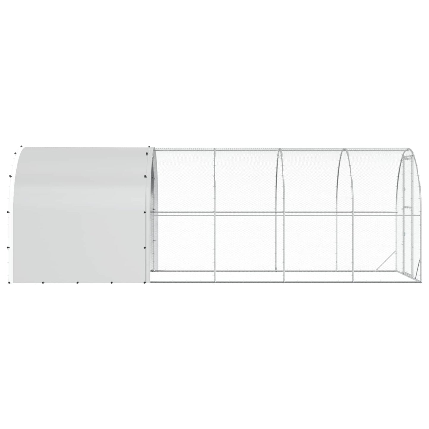 vidaXL Κοτέτσι Ασημί 600 x 200 x 200 εκ. Γαλβανισμένος Χάλυβας