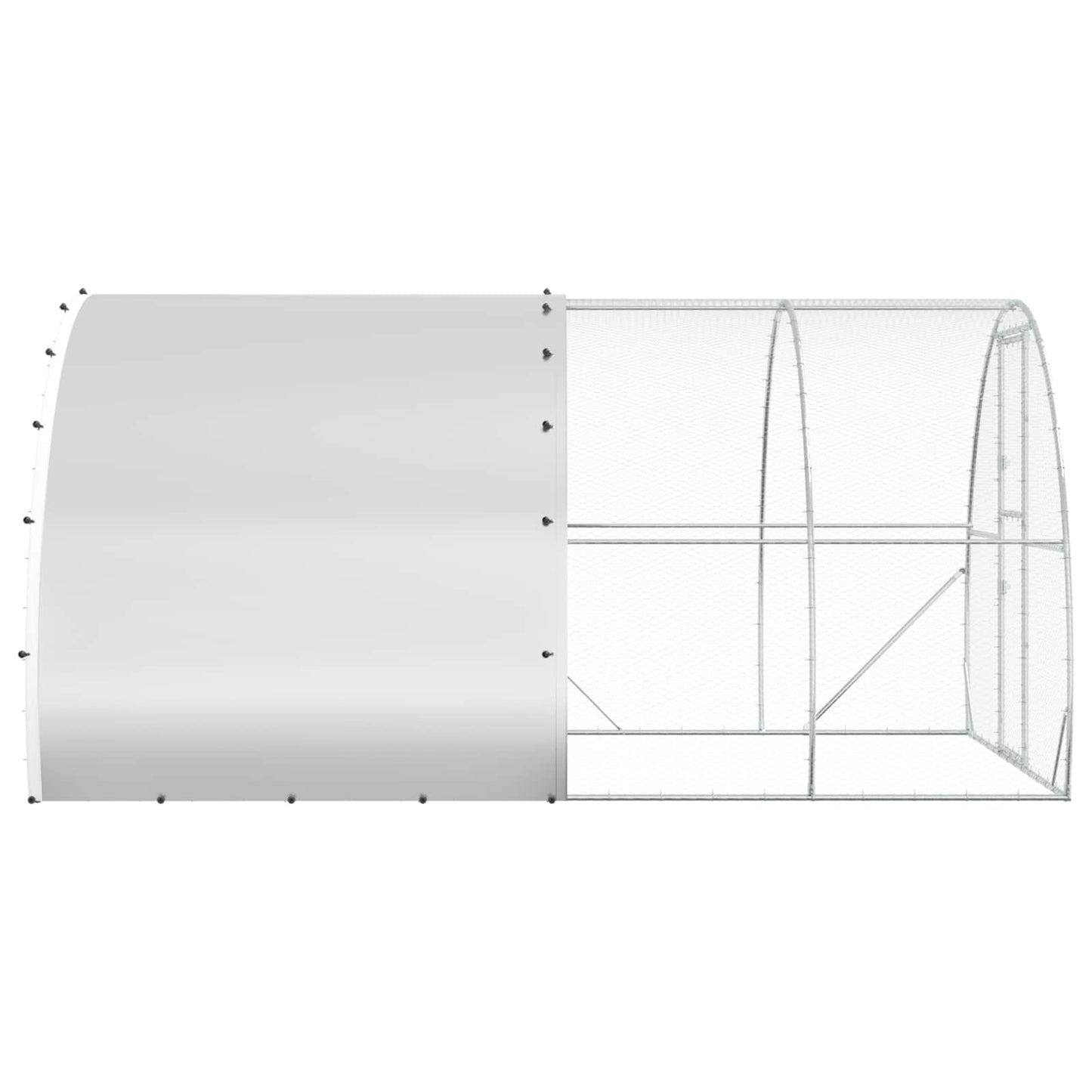 vidaXL Κοτέτσι Ασημί 400 x 300 x 200 εκ Γαλβανισμένος Χάλυβας