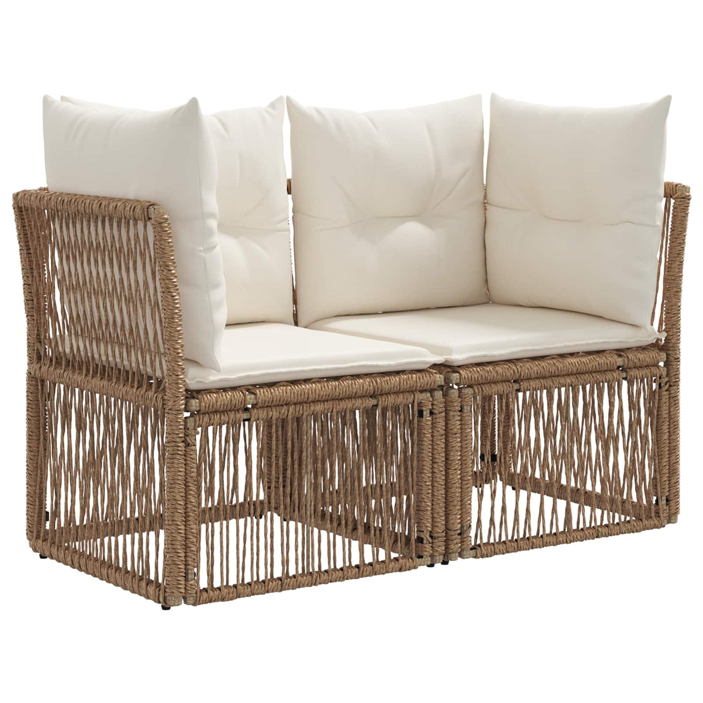 vidaXL Σετ Καναπέ Κήπου 14 pcs Μπεζ συνθετικό ρατάν