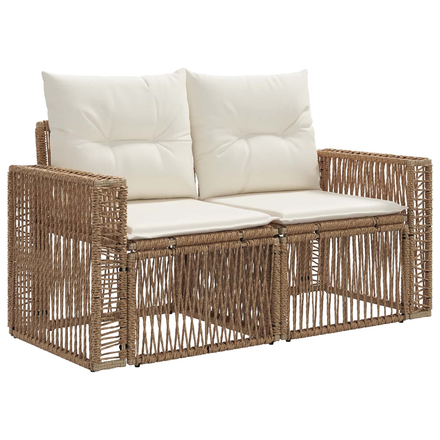 vidaXL Σετ Καναπέ Κήπου 12 pcs Μπεζ και Κρέμ συνθετικό ρατάν