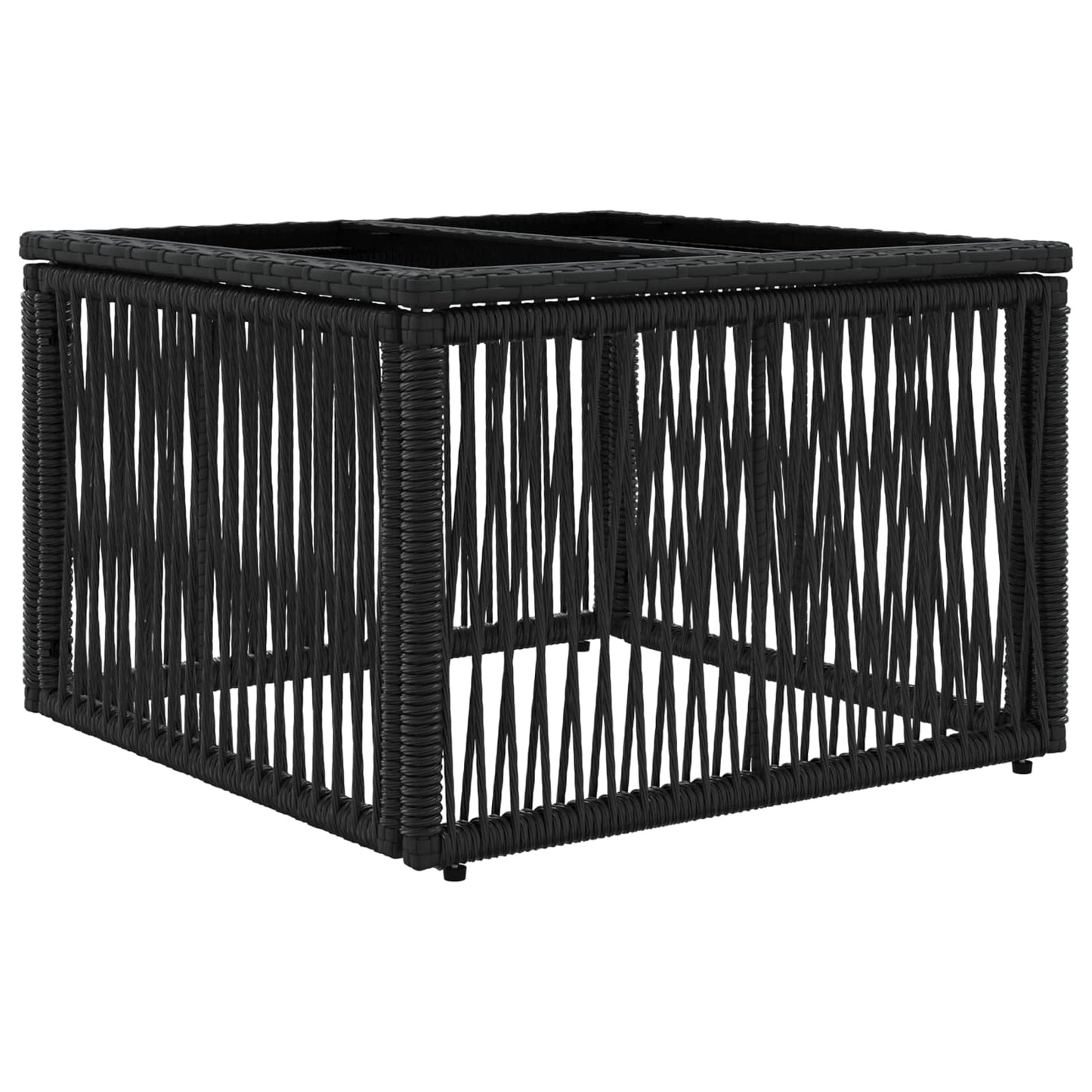 vidaXL Σετ Καναπέ Κήπου 11 pcs Μαύρο και Κρεμ Λευκό συνθετικό ρατάν