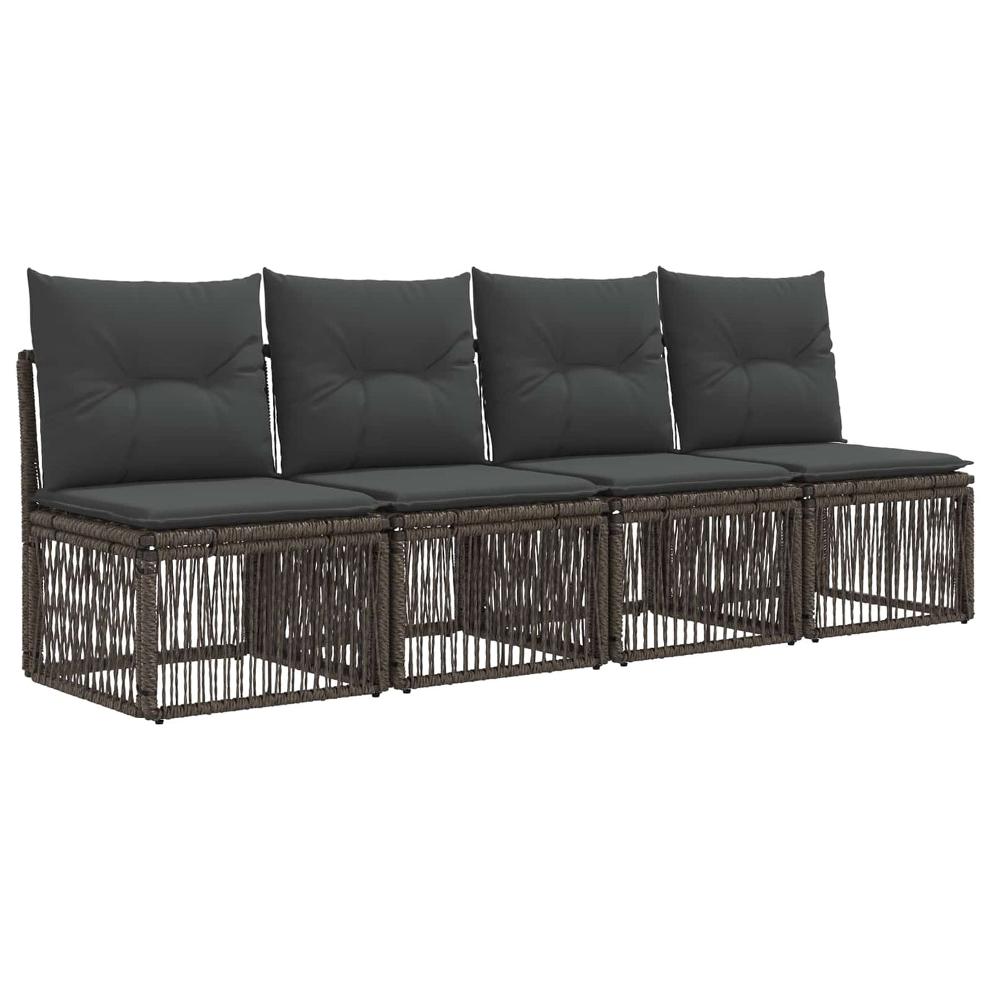 vidaXL Σετ Καναπέ Κήπου 12 τμχ. Γκρι και Σκούρο Γκρι συνθετικό ρατάν