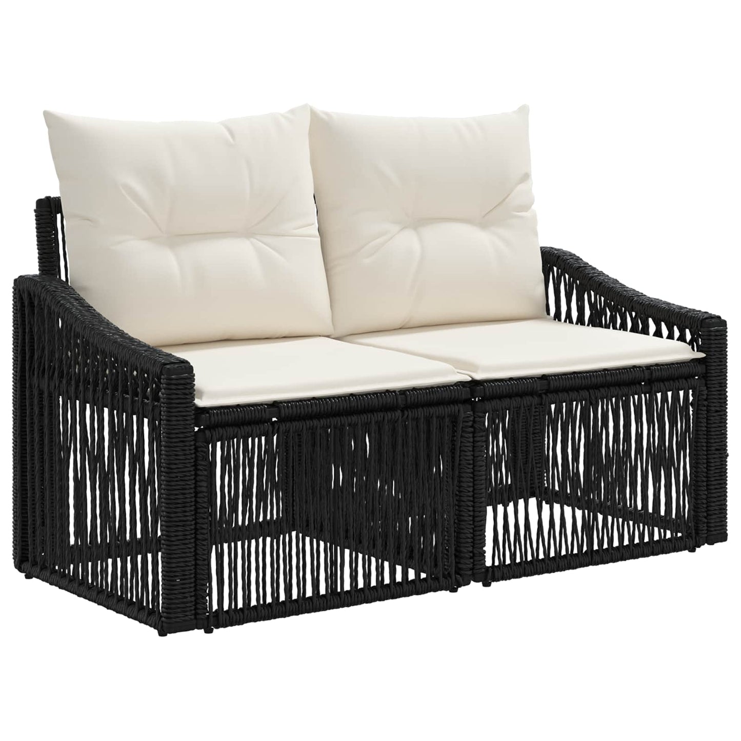 vidaXL Σετ Καναπέ Κήπου 10 τμχ. Μαύρο συνθετικό ρατάν