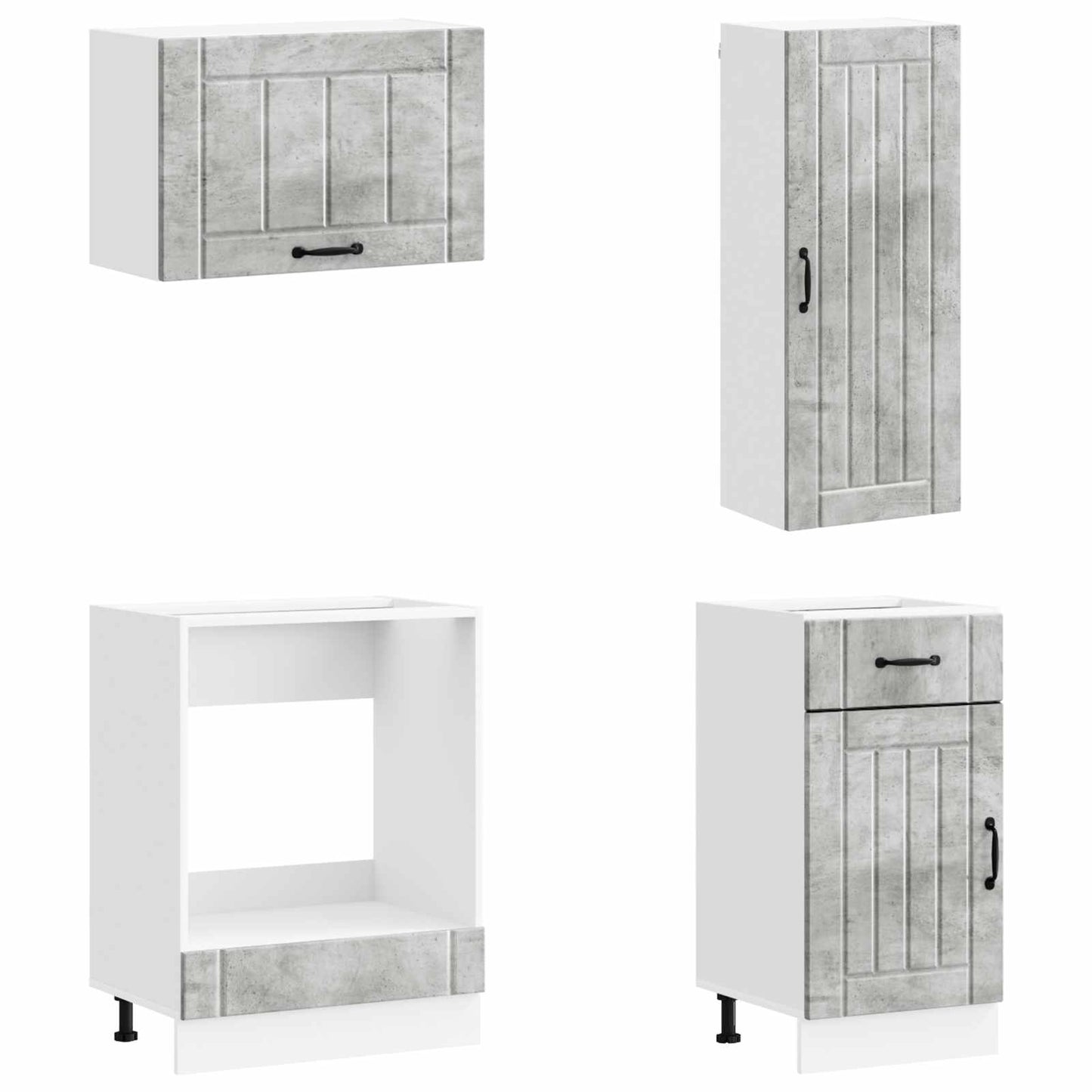vidaXL Μονάδα κουζίνας LUCCA 8 pcs Γκρι Σκυροδέματος