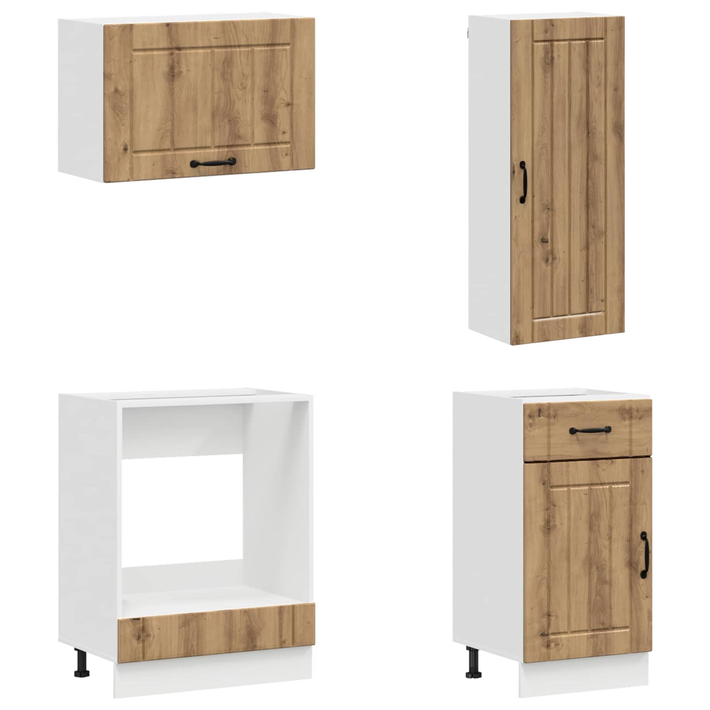 vidaXL Μονάδα κουζίνας LUCCA 8 pcs Artisan Δρυς Επεξεργασμένο Ξύλο