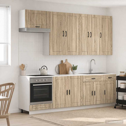 vidaXL Μονάδα κουζίνας PORTO 8 pcs Sonoma Δρυς Επεξεργασμένο Ξύλο