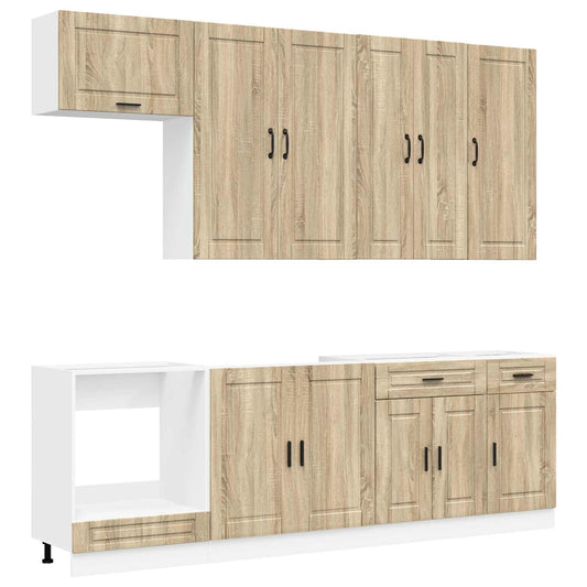 vidaXL Μονάδα κουζίνας PORTO 8 pcs Sonoma Δρυς Επεξεργασμένο Ξύλο