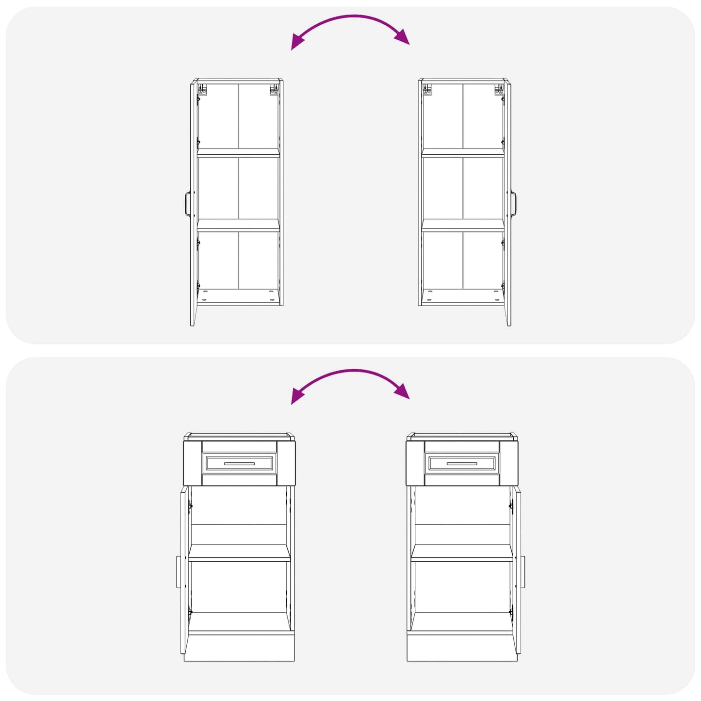 vidaXL Μονάδα κουζίνας PORTO 8 pcs Γυαλιστερό Λευκό Επεξεργασμένο Ξύλο