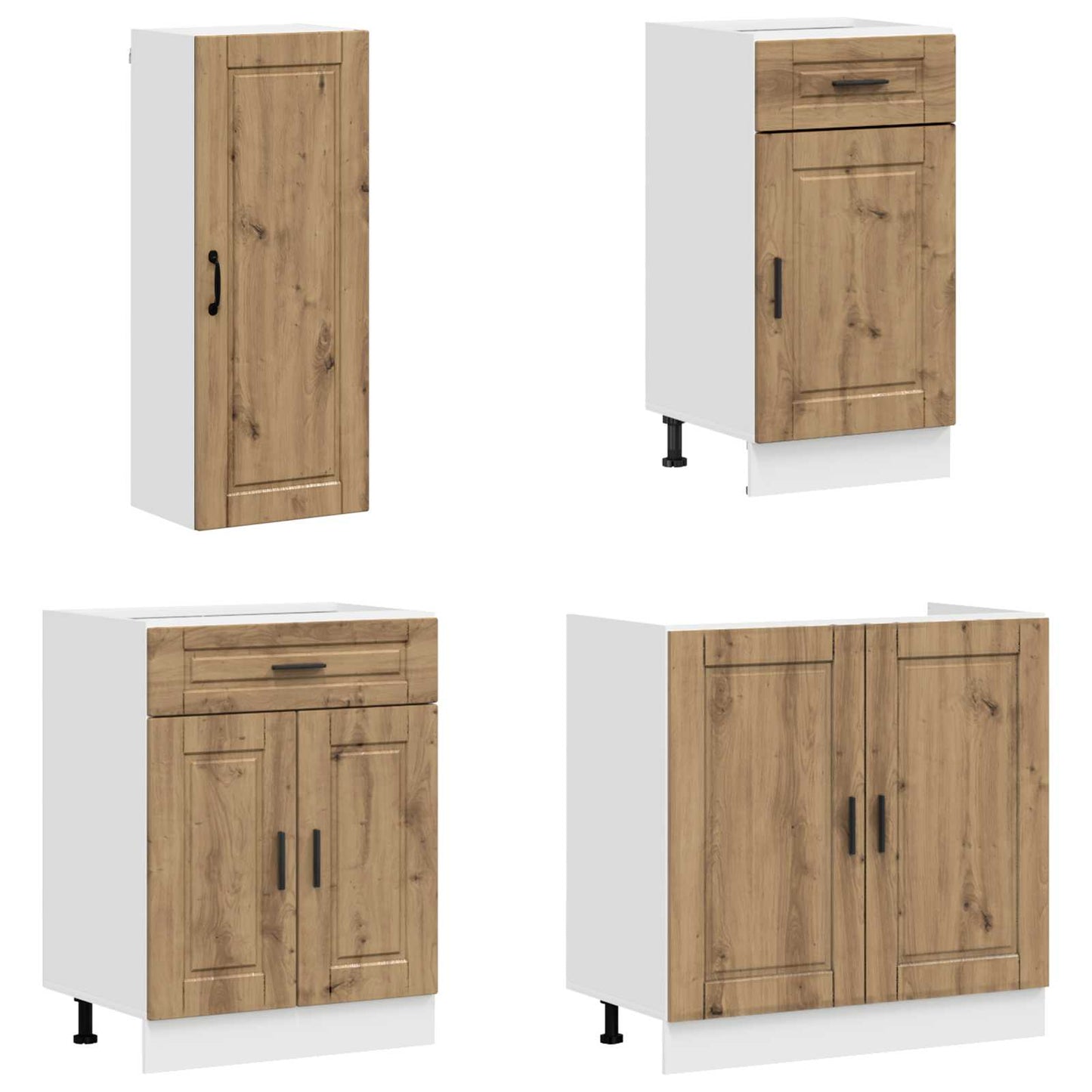 vidaXL Μονάδα κουζίνας PORTO 8 pcs Artisan Δρυς Επεξεργασμένο Ξύλο