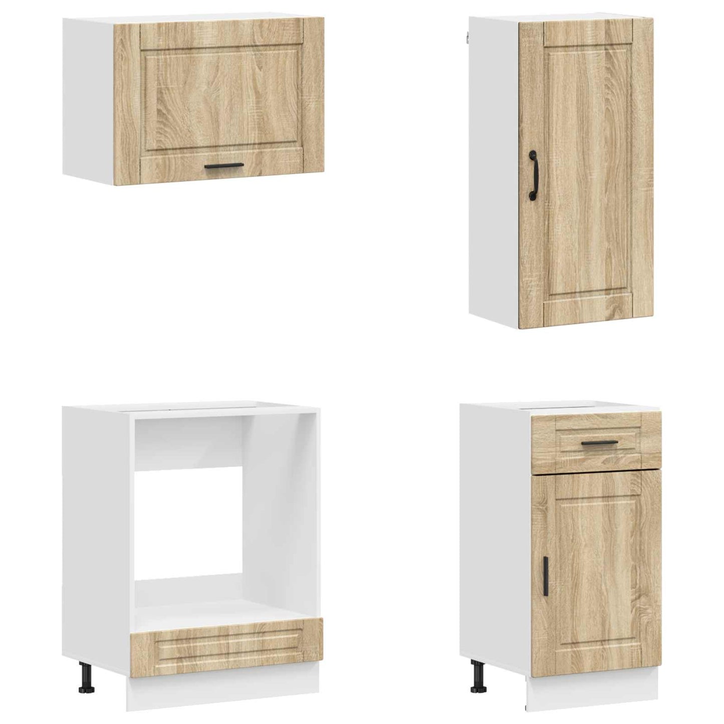 vidaXL Μονάδα κουζίνας PORTO 8 pcs Sonoma Δρυς Επεξεργασμένο Ξύλο