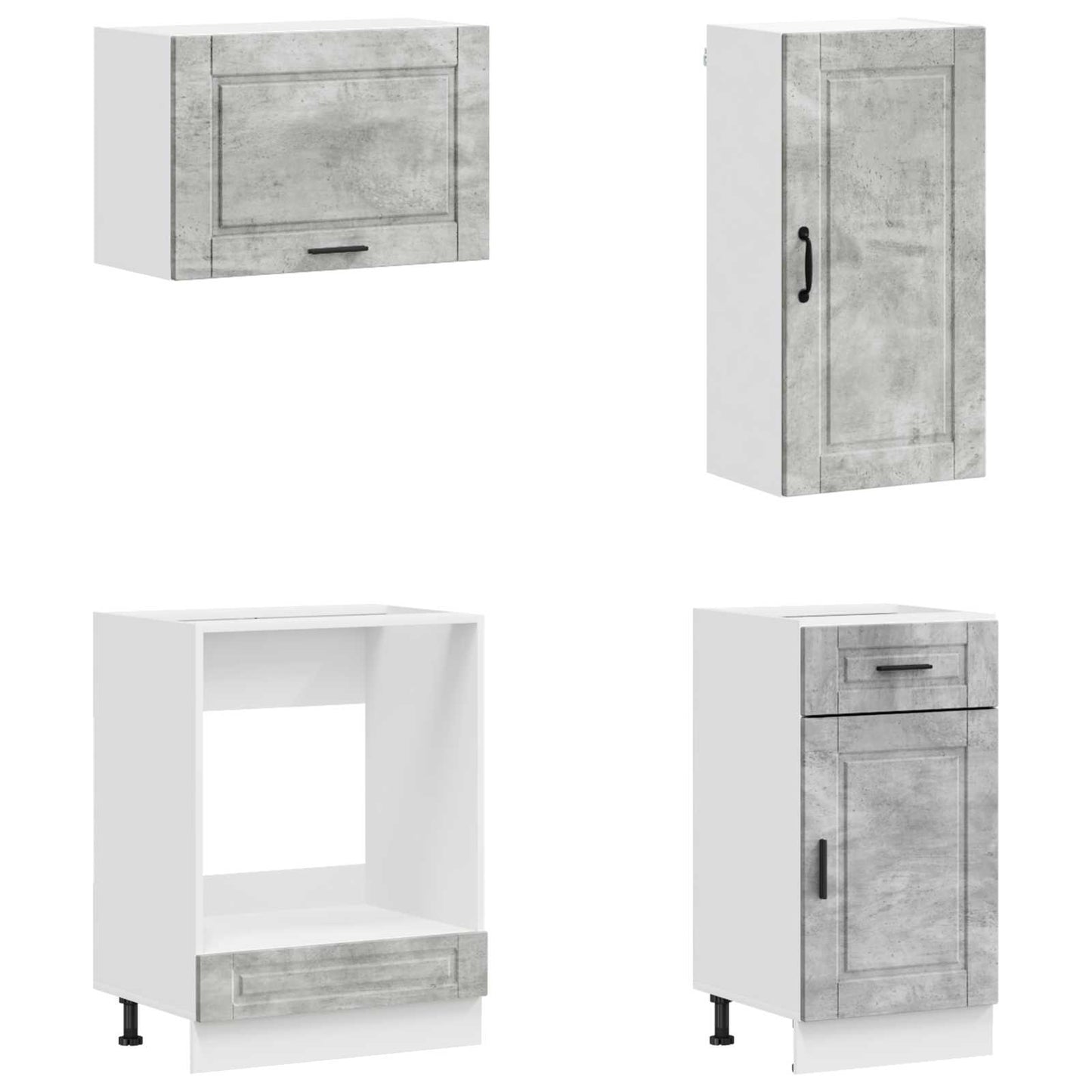 vidaXL Μονάδα κουζίνας PORTO 8 pcs Γκρι Σκυροδέματος
