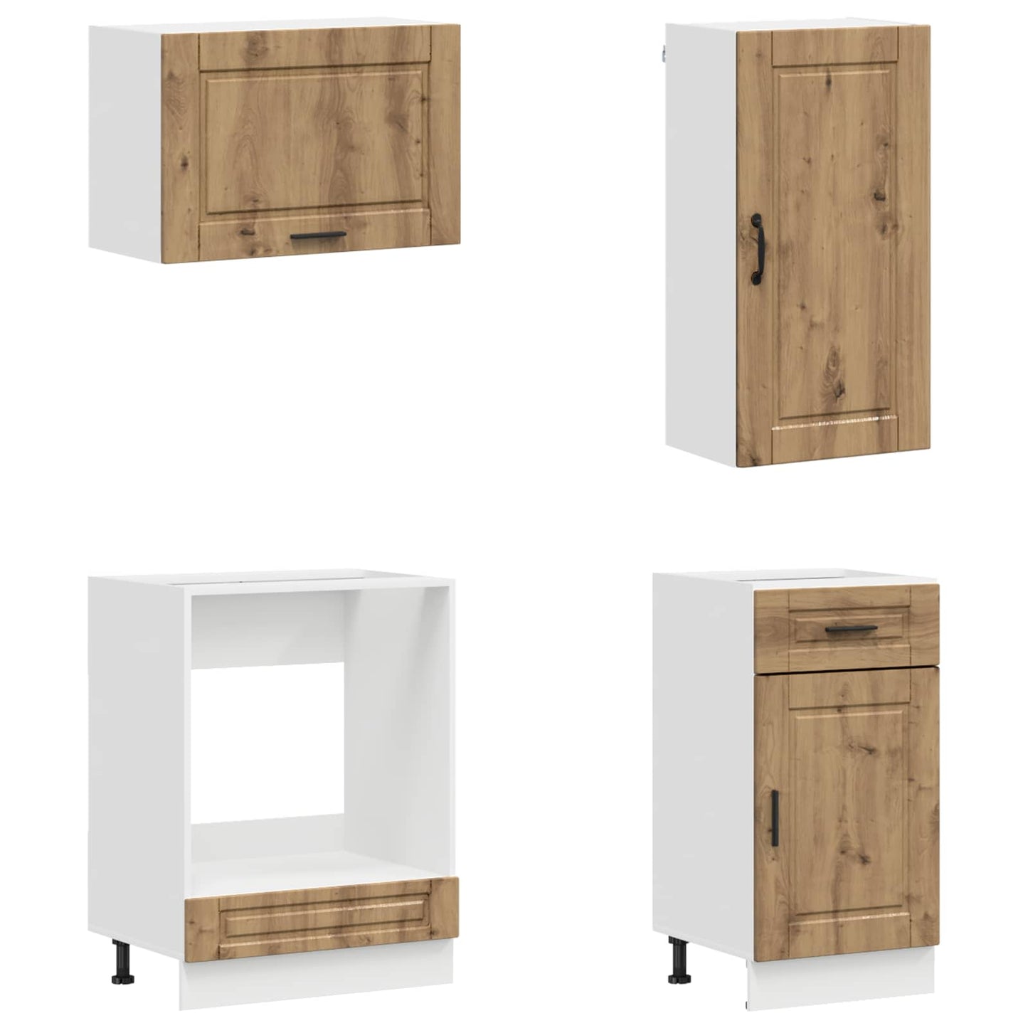 vidaXL Μονάδα κουζίνας PORTO 8 pcs Artisan Δρυς Επεξεργασμένο Ξύλο
