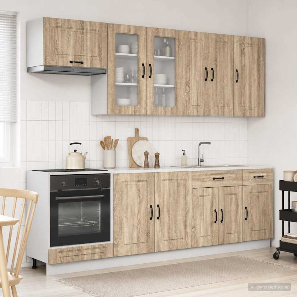 vidaXL Μονάδα κουζίνας KALMAR 8 pcs Sonoma Δρυς Επεξεργασμένο Ξύλο